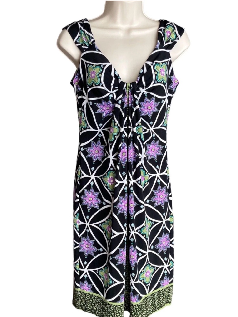 London Times Geometric Dress